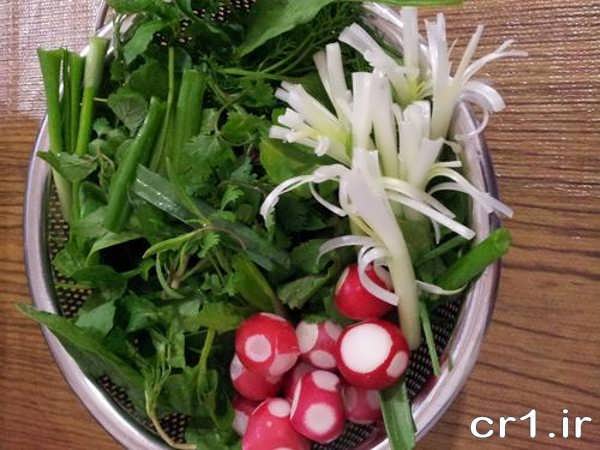 تزیین سبزی خوردن