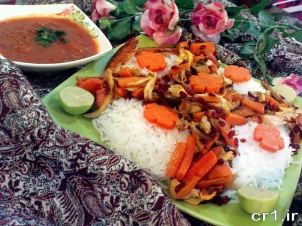 تزیین زیبای هویج پلو